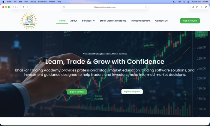 Bhaskar Trading Academy website