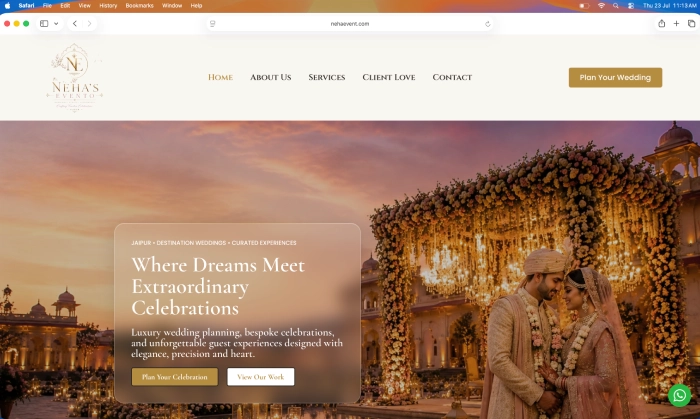 Neha Evento website
